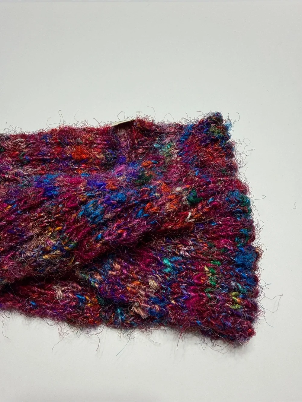 100% Silk Multicolor Textured Neck/Head Scarf